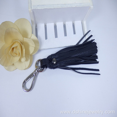 Wholesale Keyring Handmade Leather Tassel Keychain For Bag